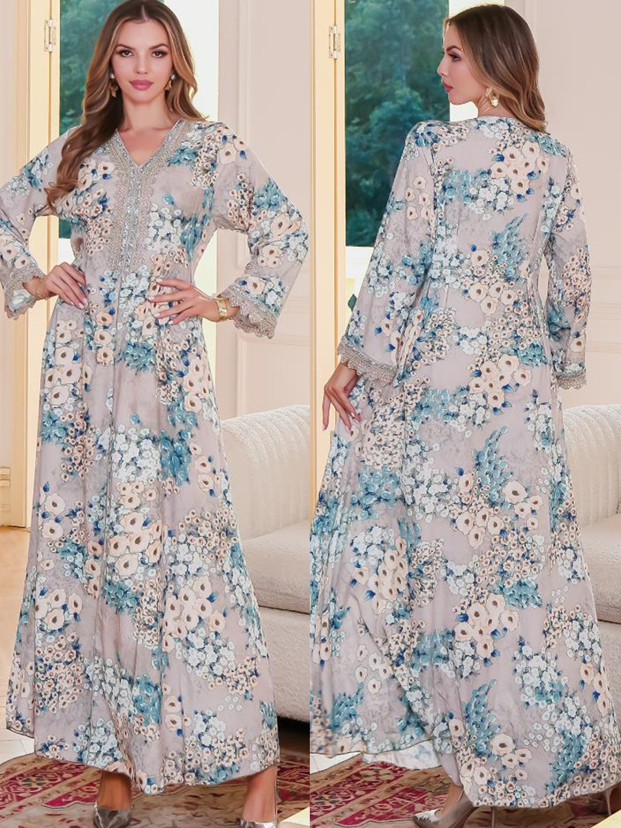 Embroidery Kebaya - Müslüman Kadınlar Dubai Abaya lüks nakış