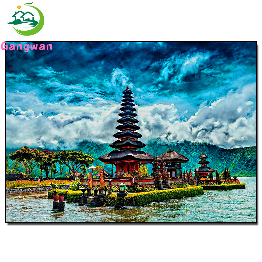 Embroidery Bali - Doğal bina elmas boyama mozaik göl