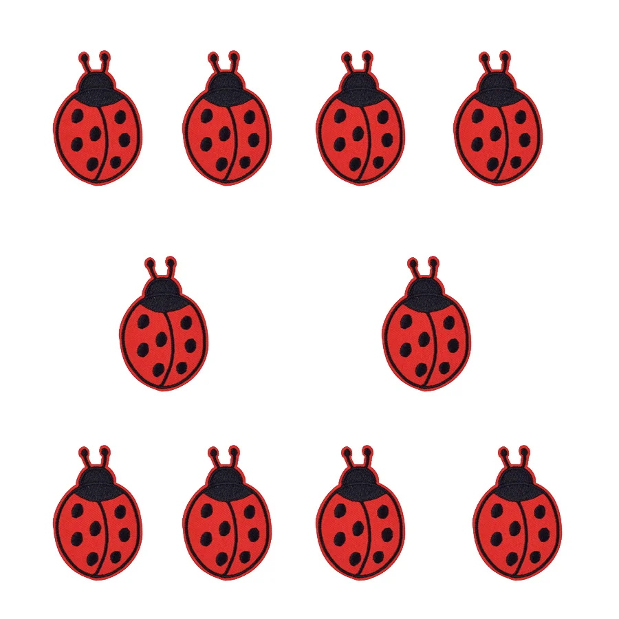 Embroidery Lady Bug - Giyim için yamalar demir on aplike