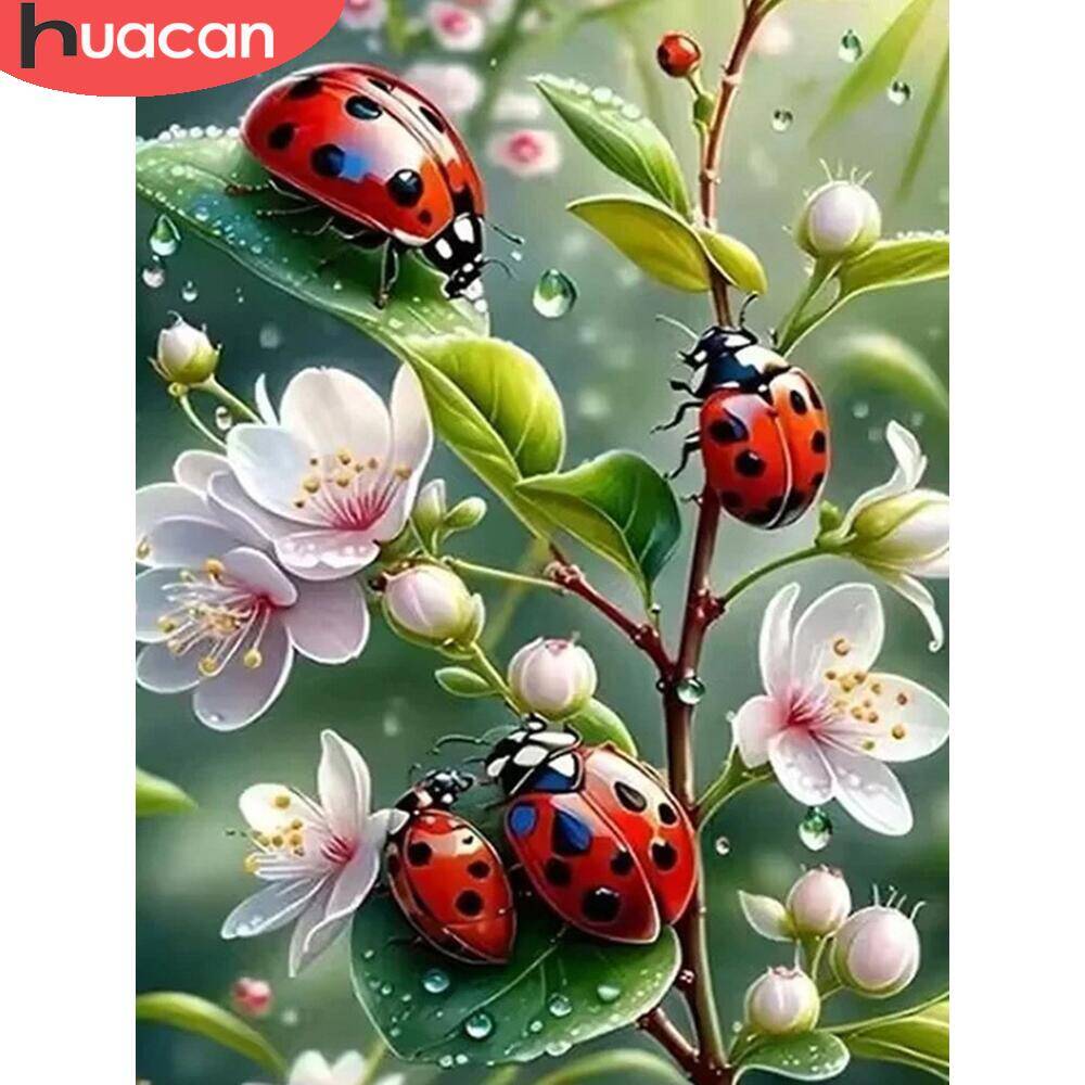 Embroidery Lady Bug - HUACAN hayvan DIY elmas boyama kurbağa