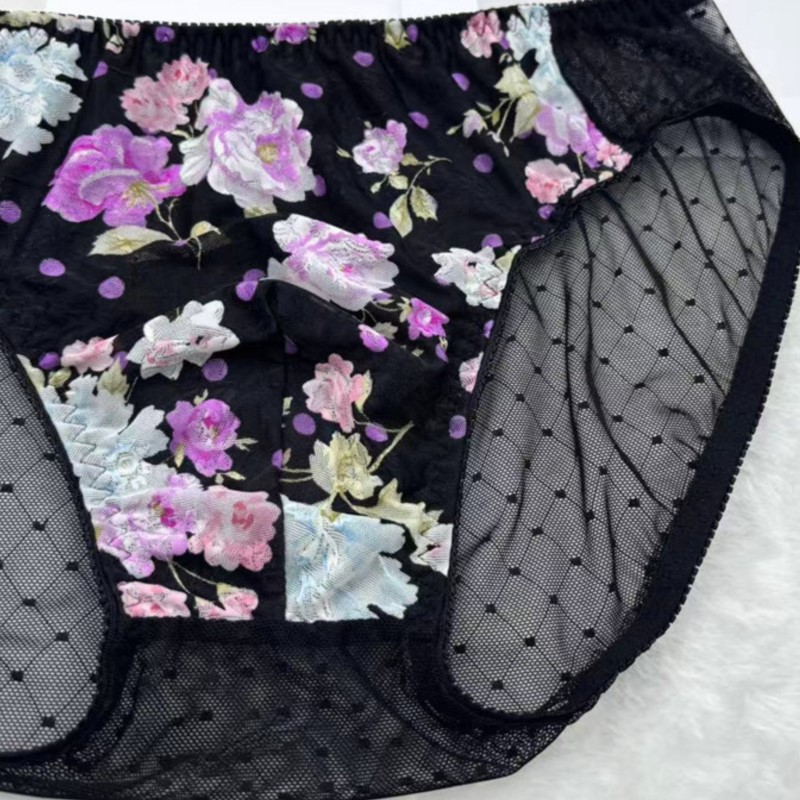 Embroidery Bag - Erkek Çiçek Nakışlı Seksi Külotlar Sissy