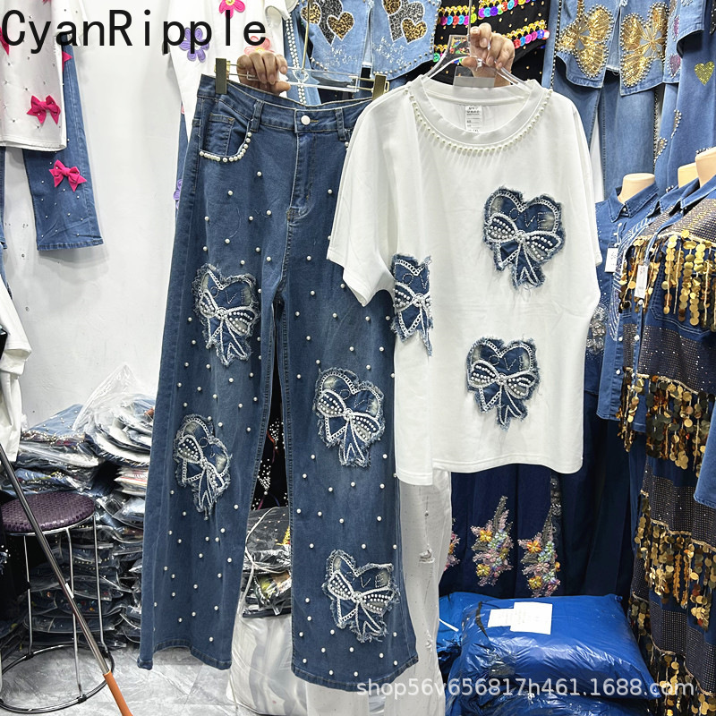 Embroidery Cotton Shirt - Yeni İlkbahar Yaz Kadın İki Parçalı