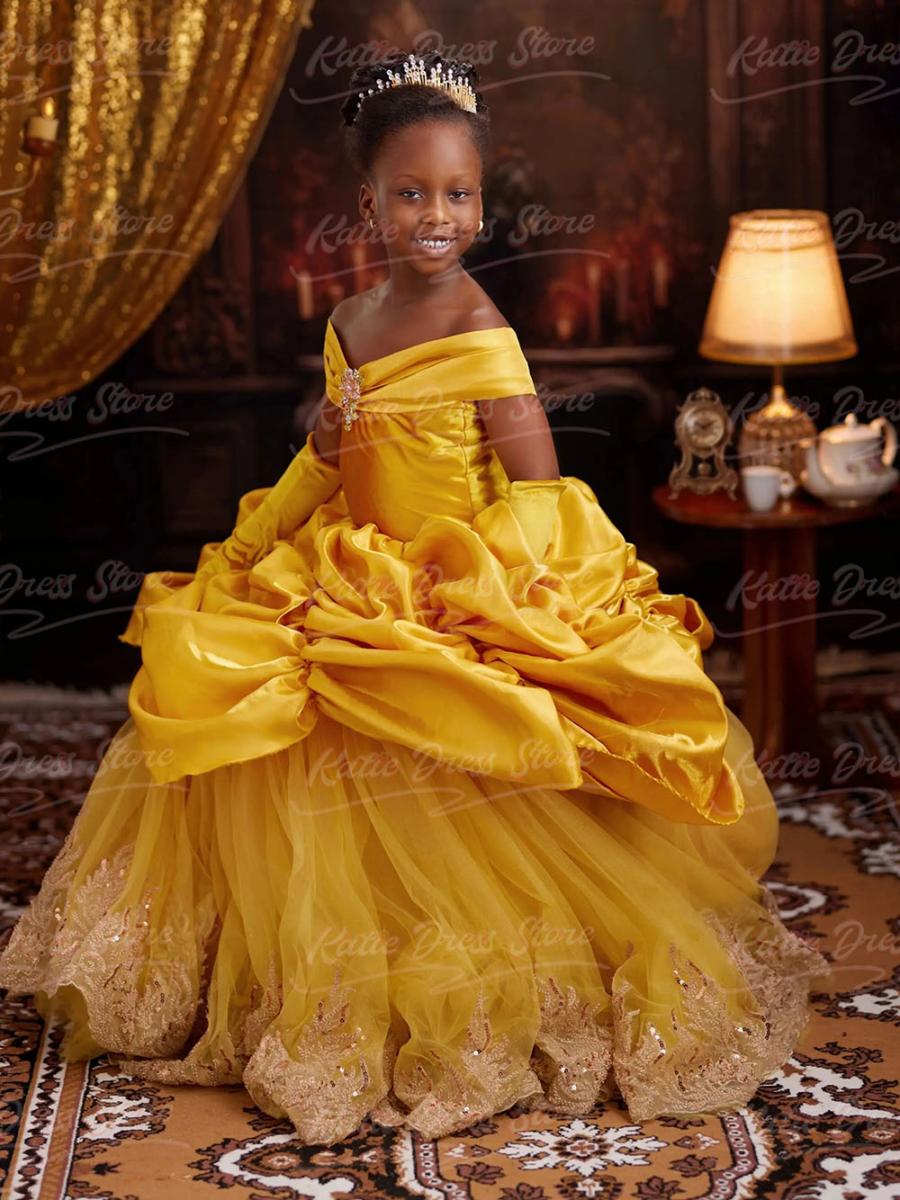 Düğün için özel tasarım, sarı  - Embroidery Yellow Dress incelemesi ve fiyatı