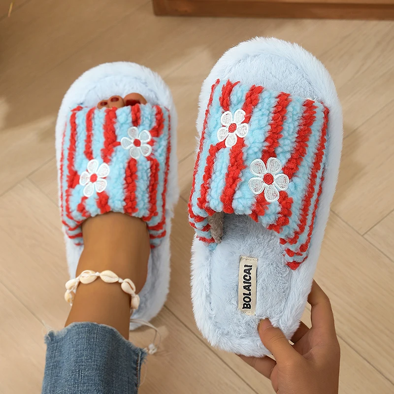 Çiçek Nakışlı Çizgili Peluş Te - Embroidery Garments incelemesi ve fiyatı