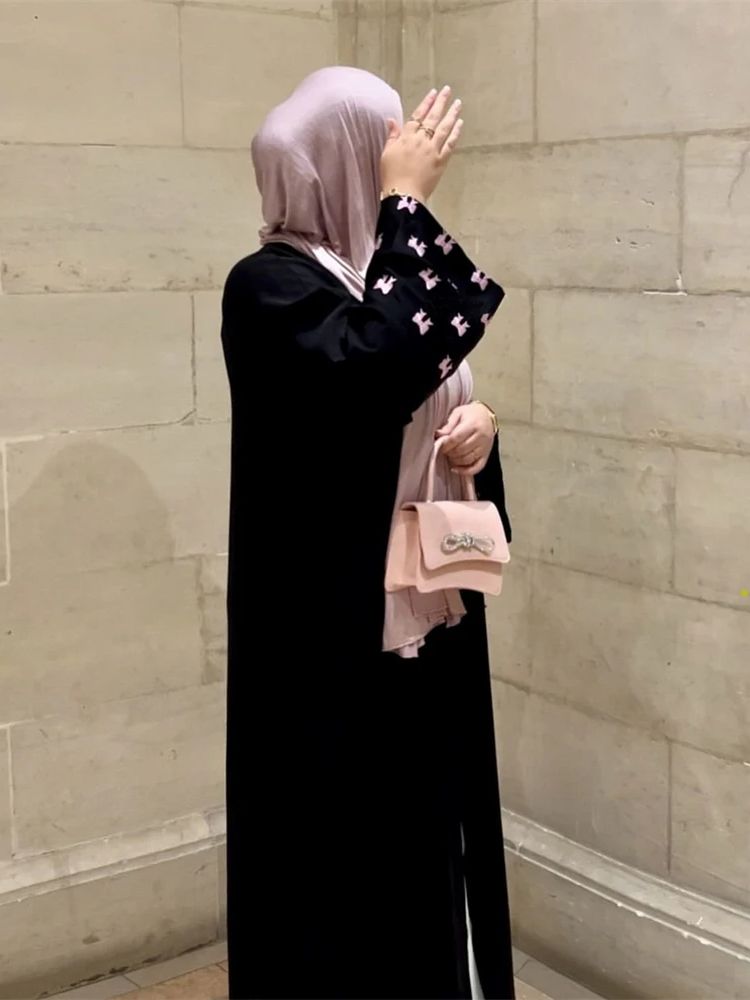 Ramazan Siyah Kalp Abaya Damen - Embroidery Kebaya incelemesi ve fiyatı