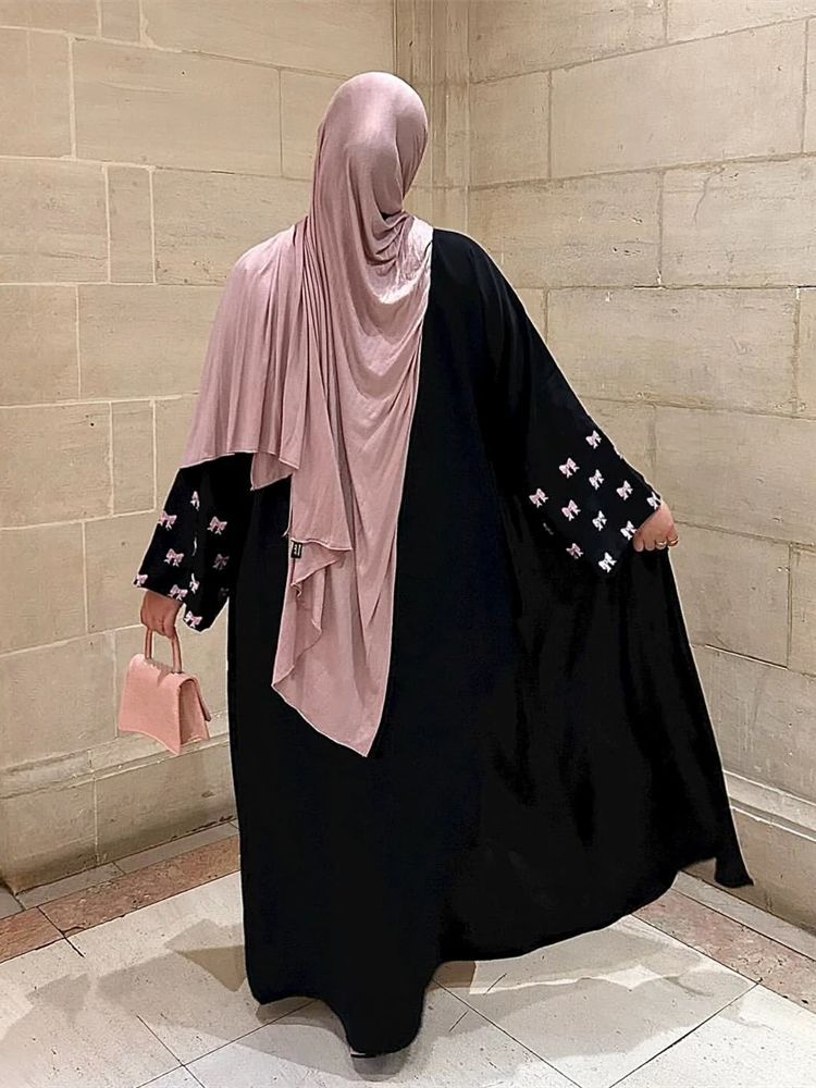 Ramazan Siyah Kalp Abaya Damen - Embroidery Kebaya incelemesi ve fiyatı