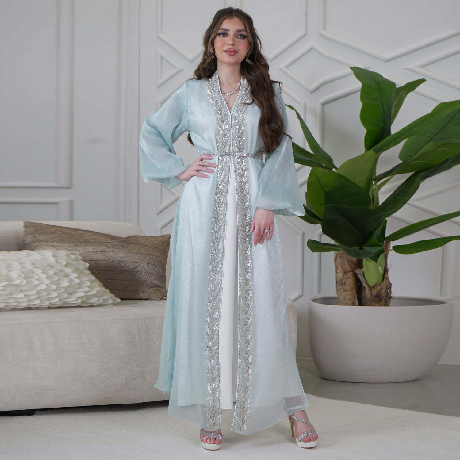 Eid Mubarak Djellaba Kimono Hı - Embroidery Kebaya incelemesi ve fiyatı