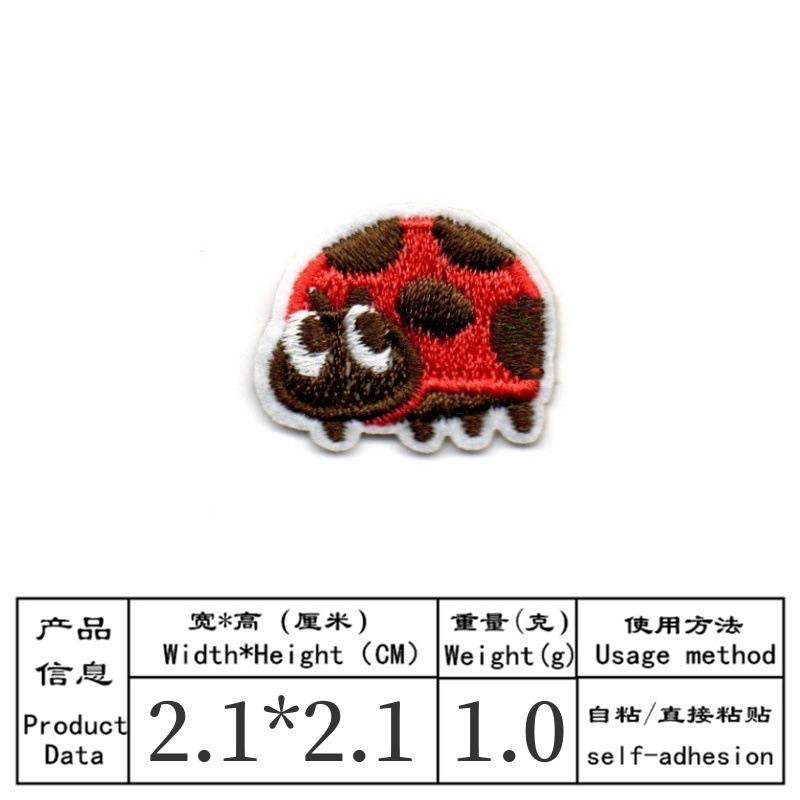 50 adet/grup Anime Nakış Yama  - Embroidery Lady Bug incelemesi ve fiyatı