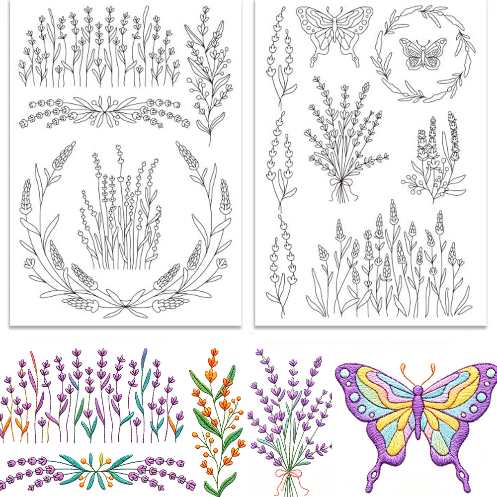 Lavanta Çiçeği Kelebek Suda Çö - Embroidery Meaning incelemesi ve fiyatı