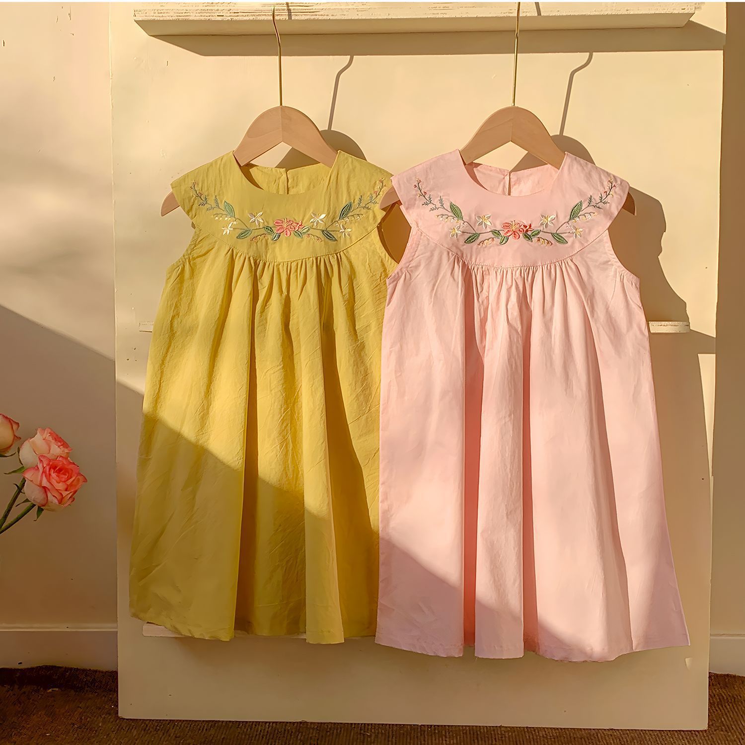 2-7 yaşında Kore Versiyonu Yaz - Embroidery Yellow Dress incelemesi ve fiyatı